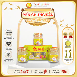 HCM - LIKE NEST [ LỐC 3 HŨ ] YẾN CHƯNG CAO CẤP TRẺ EM VỊ SỮA NON 35% TỔ YẾN NGUYÊN CHẤT