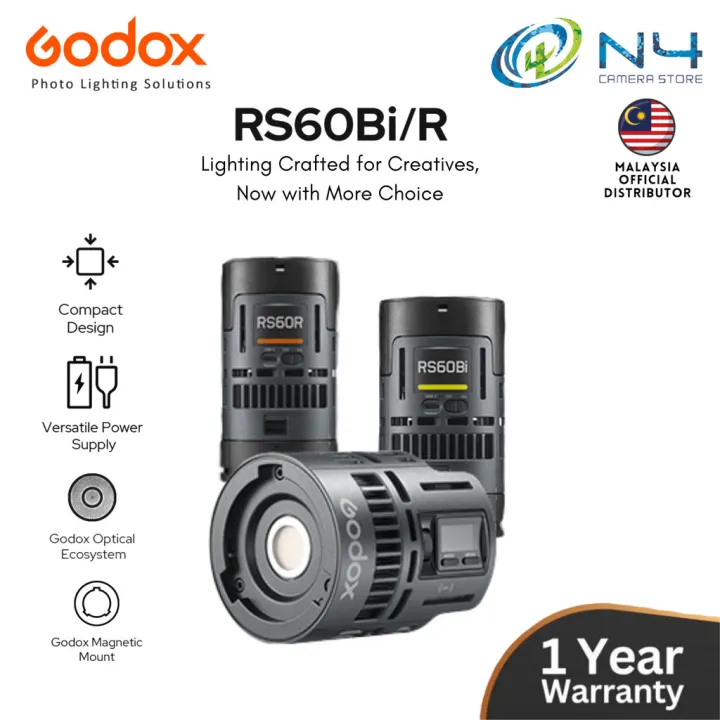Godox RS60Bi/R LED Video Light, Bi-Color Led Monolight, Studio Light Supports DMX/APP Control for Studio Live Streaming