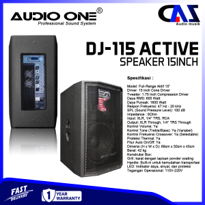 SPEAKER PASIF ACTIVE 15 Inch bluetooth SUPER BASS GARANSI RESMI AUDIO ONE DJ-115 SPEAKER MONITOR