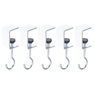 Pack of 5/10 Steel Desk Hook Rotatable Mounts for Backpacks Keys Towels Without Drilling Wall Friendly Home Use