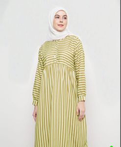 Midi dress garis salur