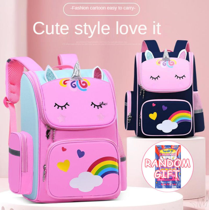 2024 Girls Unicorn Schoolbags Cartoon School Backpack Kindergarten ...