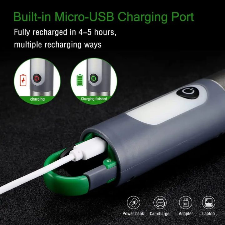 Mini Rechargeable Flashlight Strong Hand Lamp Multi Functional IP55 Led