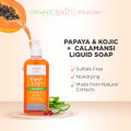 Organic Skin Japan Papaya & Kojic + Calamansi Liquid Soap 250 ml Moisture Face and Body Wash. 
