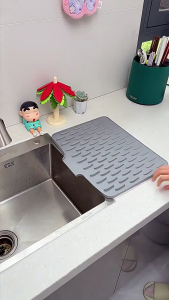 Chịu nhiệt linh hoạt kiềng ba chân nhà bếp Thảm Silicon chịu nhiệt với nonslip dưới dốc khô bề mặt thiết kế