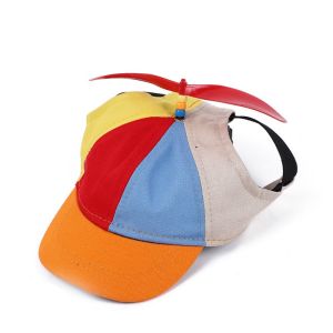 LAIFLE Sunproof Pet Propeller Hat Breathable Detachable Dogs Helicopter Top Hat Decorative Spinner Top Dog Baseball Cap Summer