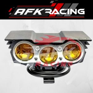 Lampu Tembak Led Lampu Sorot Led Owl Ultrafire 2 Mata 3 Mata Universal Semua Motor WHITE AND YELLOW - Lampu Tembak Sorot Owl Cree 3 Mata 30Watt Ultra Rare