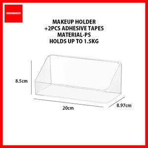 Makeup Organizer Shelf Cabinet Cosmetic Storage Tray with Adhesive Tape Make up Vanity Holder for Bathroom Counter Skincare Perfume Jewelry Desk Organizer Box