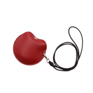 Portable Headphone Organizer Bag Anti-loss Mini Leather Pendant Box With Lanyard For Necklace