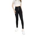 High Quality Women's Fashion Stretchable 5 Buttons Jeans High Waist Skinny Pants Stretchable 3Different Colors Available. 