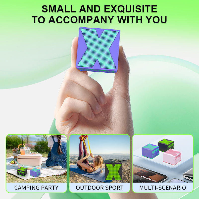 X1 Mini Wireless Portable Outdoor Subwoofer HIFI Metal Bluetooth V5.0 Speaker 360° Sound Surround Creative Gifts Small and Exquisite. 