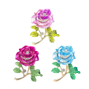 Rose Enamel Brooch Alloy Fashion Accessory for Clothing Backpack and Hat Decoration Daily Casual Wear