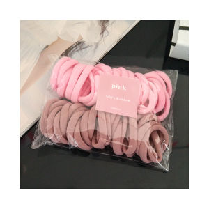 50 PCS High Elastic Rubber Ponytail Tie Hair Rope Colored Hair Loops for Girls Colorful Hair Ties Korean Hair Accessory