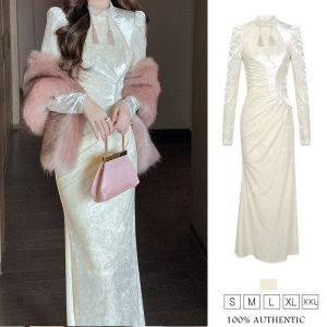 ZYHT Eravogue Womens Dresses White Dresses Fishtail Dresses Velvet Dresses Formal Dresses Party Evening Dresses Work Dresses Birthday Party Dresses 70676