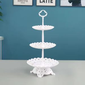 【SG】Cake Tray Cake Stand 3 Layers Wedding Cake Plate Stand Dessert Fruits Vegetable Placed Tool Tray Cupcake Candy Cookie Serving Plate for Wedding Birthday Party
