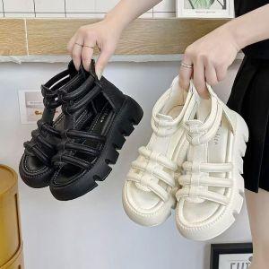 [Free Shipping] Retro Thick-Soled Sandals 2026 Summer New Versatile Fashionable Platform Roman Sandals To Match With Skirts
