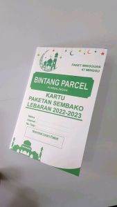 Kartu Paketan ISI 10 KARTU Lebaran paket mingguan BOLAK BALIK CUSTOM