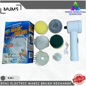 Sikat Electric sikat Elektrik Magic Brush 5 in 1 Electric Cleaning Brush recharge - MRG