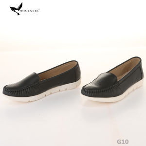 Giày Lười Giày Mọi (G10) Công Sở Nữ Whale Shoes kiểu MOCASINE Da Bò Cao Cấp Đế Phylon
