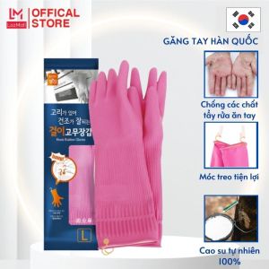 Găng tay cao su tự nhiên Hàn Quốc có móc Size L