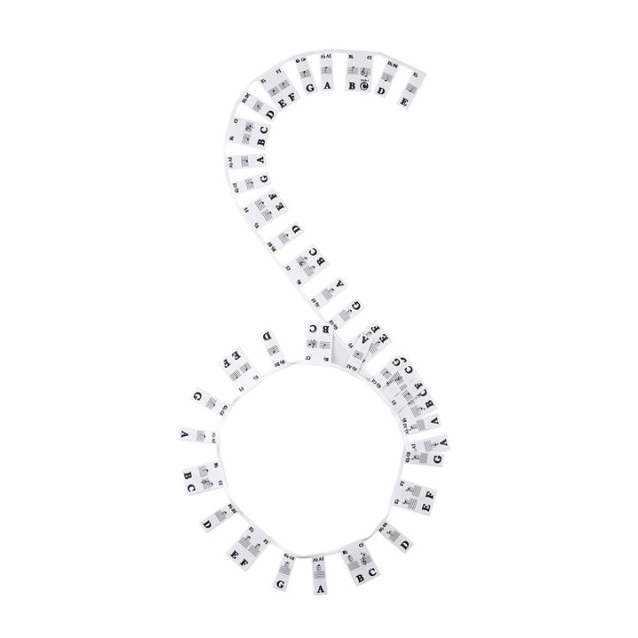 1 piece removable piano keyboard stickers stave notation note strip
