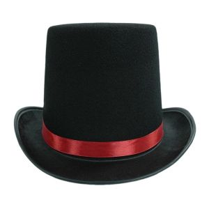 SIRENXI Mặc đồ Mũ ảo thuật Biểu diễn sân khấu Tiệc hóa trang Mũ nỉ cosplay Lễ hội Trang trí Mũ Jazz Đen Lễ hội Halloween