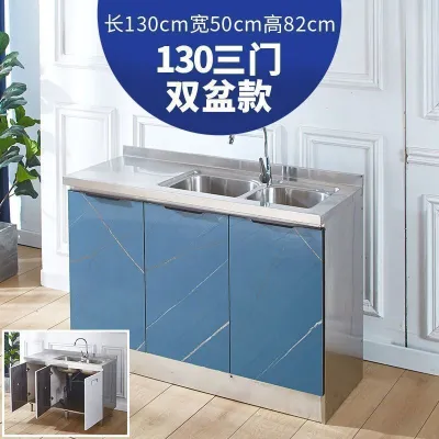 Kitchen Stainless Steel Stove Integrated Storage Cupboard Sink Cabinet