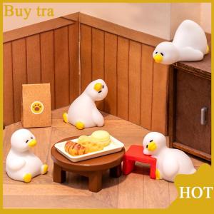 [Buytra] Miniatures Figurines Cute White Duck Animal Micro Landscape Ornaments For Home Desk Decoration Gardening Accessories