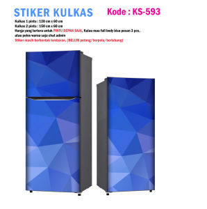 Stiker Kulkas 1 Pintu dan Sticker Kulkas 2 Pintu Geometry Warna