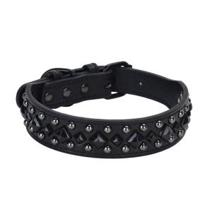 Leather Styles Pet Neckband Soft Comfortable Collar Dog Regulable Rivets Collar for Comfortable Wear