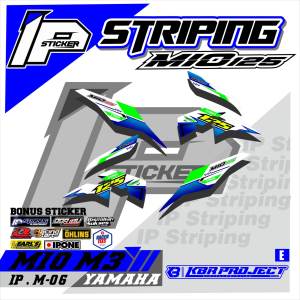 Striping MIO M3 125 - Sticker Striping Variasi List YAMAHA MIO M3 125 IP.M-06 Design IP Striping
