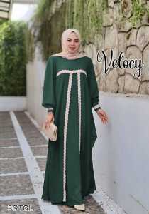 VELOCY gamis pesta mewah gaun walimatul bridemaid seragam lebaran casual gamis