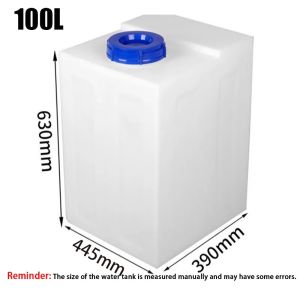 Large Capacity Square Plastic RV Water Tank 50L-100L Outdoor Travel Drinking Water Storage Container for Trailer Boat Yacht