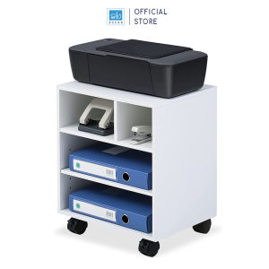 Kệ Gỗ Văn Phòng Để Tài Liệu Máy In Có Bánh Xe Di Chuyển SIB Decor KG41
