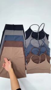 Summer 2Pcs Womens Cross-Back Two-Piece Sports Set Comfortable Yoga Fitness Wear Athletic Apparel Bra And Workout Clothing Set2026