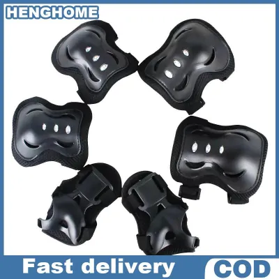 HENGHOME 6 cái bộ Trẻ Em Cậu Bé Cô Gái Mũ Bảo Hiểm An Toàn Đầu Gối Khuỷu Tay Pad Bộ Trẻ Em Đi Xe Đạp Skate Xe Đạp Mũ Bảo Hiểm Bảo Vệ An Toàn Bảo Vệ