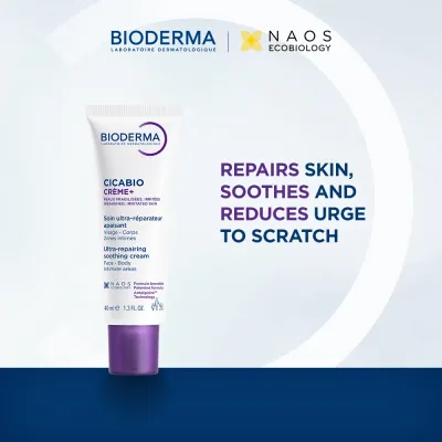 Bioderma Cicabio Crème+ Soothing and Repairing Cream (Damaged or Wounded Sensitive Skin) 40ml
