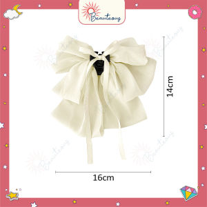 Jedai Jepit Pita Besar Model Bowknot Polos Korean Style Sifon Ribbon
