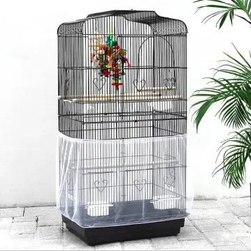 Seed Catcher Guard, 2PCS Bird Cage Cover Birdcage Polyester Mesh Cover
