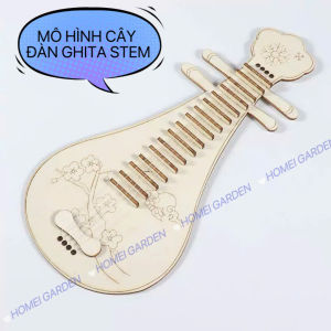 Mô Hình Cây Đàn Ghi Ta Gỗ DIY Cây Đàn Gỗ Mini – Đồ Chơi Lắp Ráp Sáng Tạo STEM HM0615