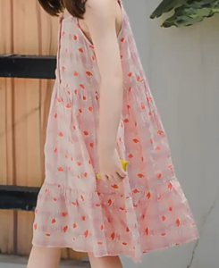 KYII Girl summer baby cotton dress Children flower princess Dress ky22139