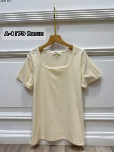 KAOS POLOS WANITA BASIC A-1170 LD 96 CM FIT TO SIZE M - L BISA COD