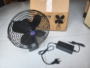 Quạt pin 8 inch sử dụng chân pin phổ thông - Quạt tích điện mini thân quạt cố định