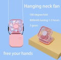◤◥ FOLDABLE ◤◥ MINI HANGING NECK FAN, USB RECHARGEABLE MINI FAN 3 LEVEL SPEED WIN { CSD.MALL }. 