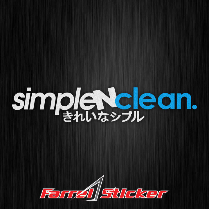 STIKER SIMPLE N CLEAN Sticker Simple & Clean