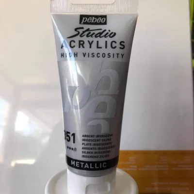 Pebeo Studio Acrylics- Iridescent Silver 100ml Code 351