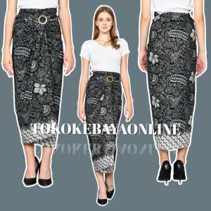 Rok Lilit Batik Foil Bawahan Kebaya Serut Instant modern Motif Lengkap Bahan Premium 150 x 100 PAYA SILVER