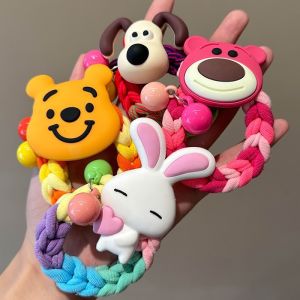 Dây Buộc Tóc Cao Su Co Giãn Hình Chú Chó Hoạt Hình Dễ Thương Phong Cách Nhật Hàn