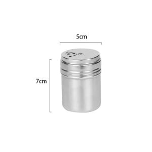OKKFINE Multi-purpose Seasoning Jar Spice Jar Stainless Steel Spice Pepper Shaker Rotating Cover Salt Sugar Bottle