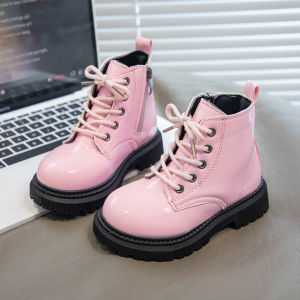 Future seeds PU Leather Martin Boots for Kids boys zip ankle Boots for kids size 20-31